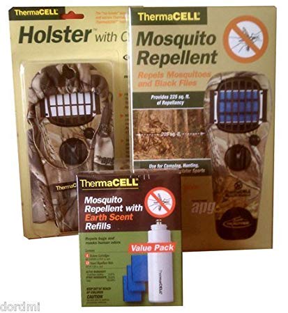 Thermacell Mosquito Repellent Kit: Camo Appliance APG+Realtree Holster+Earht Scent Refill Value Pack