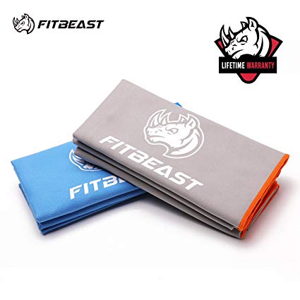 Microfiber Towel for Camping FitBeast Quick Dry Towel for Travel, Super Absorbent Swim Towel, Ultra Compact Beach Towel for Camping, Gym, Swimming, Backpacking, Fitness, Yoga, Pilates, Bath, Shower