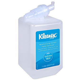 Kleenex Moisturizing Instant Hand Sanitizer (91562), Clear, Latex Compatible, 1.0 L Bottles 6 Units/Case