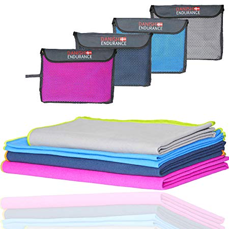 Microfiber Travel & Sports Towel, Ultra Compact, Lightweight, Absorbent and Fast Drying Towels, Ideal for Gym, Beach, Travel, Camping, Backpacking, Sports, Fitness, Exercise, Yoga (3 or 1 Pack)