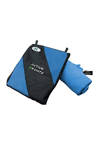 Active Roots Microfiber Travel Towel - Bath, Beach, Yoga or Camping Towel - Lightweight, Absorbent and Quick Dry