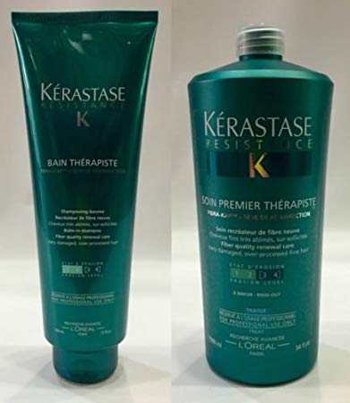 Pack Therapiste 7 : Bain 450ml + Soin Premier 1000ml Kerastase + Free Pump