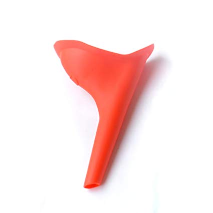 GIVESURPRISE TB201 Female Urinal or Lady Urinal Funnel Soft Silicone (Red)