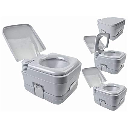 2.8 Gallon 10L Portable Toilet Travel Camping Outdoor/Indoor Toilet Potty Flush