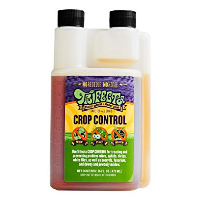 Trifecta Crop Control - ALL-IN-ONE Natural Pesticide, Fungicide, Miticide, Eliminate Spider Mites, Powdery Mildew, Botrytis and More. SUPER-CONCENTRATED NON-TOXIC Formula - 16 Ounce