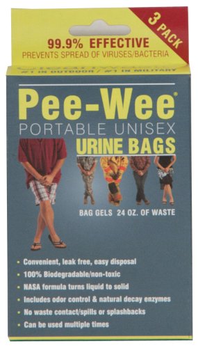 Cleanwaste Pee-Wee Urine Bags, 24-Count, 3-Packs