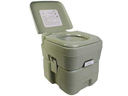 Goplus 5 Gallon Portable Toilet Flush Travel Outdoor Camping Hiking Toilet Potty 20l