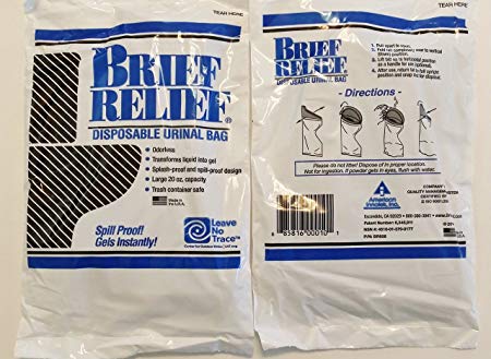 Men and Women Brief Relief Disposable Urinal Bag (10 Pack)